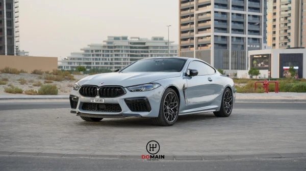 Grey BMW M8, 2023